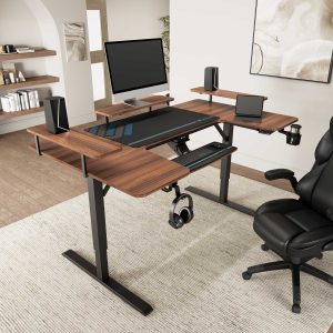 U-Shaped Standing Desk with Accessories Set (74x23)