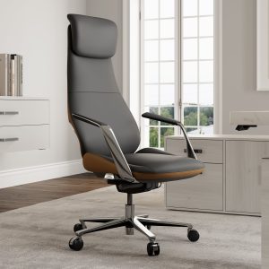 Serene Aaron. Genuine Leather Executive Office Chair