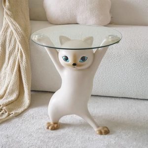 23''H. Enchanting Cat Side Table