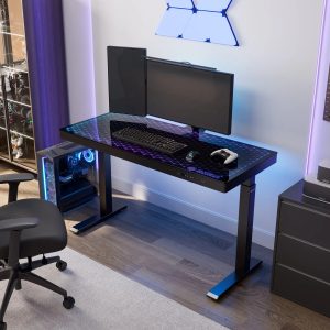 GTG-G55. Glass Desktop Gaming Standing Desk (55x23)