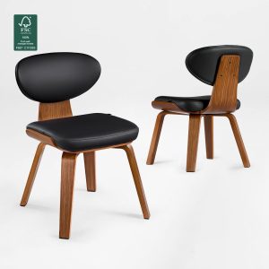 Belmar Leather Dining End Chairs. set of 2