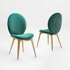 Kataleah. Velvet Dining Side Chairs Set of 2.  Green