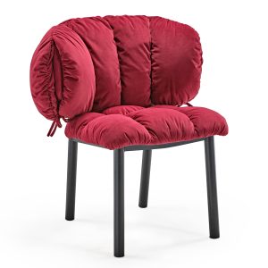 Rlesana. Velvet Dining Side Chair 1 PC. Red/Green