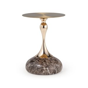15 Round Metal Top Side Table
