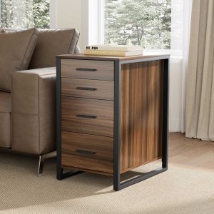 28 File Storage Cabinet With Office Four-Drawers. Walnut
