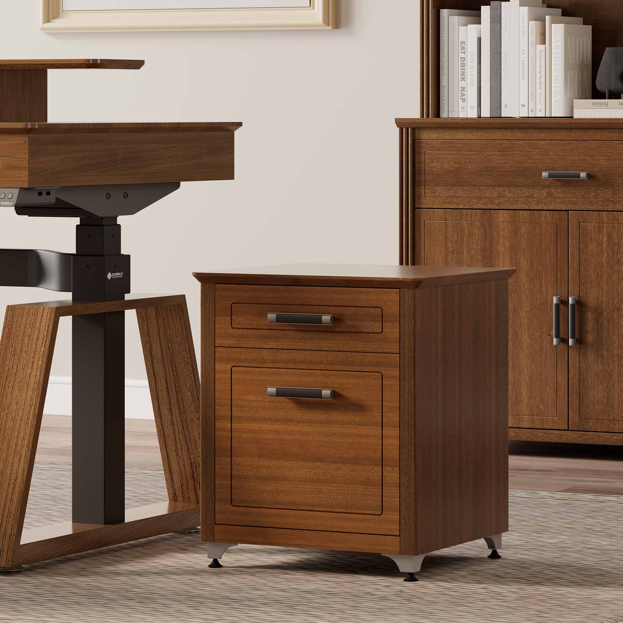 19 File Storage Cabinet. Dark Walnut - Image 3